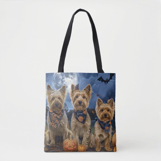 Yorkipoo Halloween Spooky Tasche (Vorderseite)