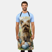 Yorkipoo Hund mit Ostereiern Urlaub Schürze (Getragen)