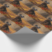 Yorkipoo im Herbstfall Inspiriert Geschenkpapier (Ecke)
