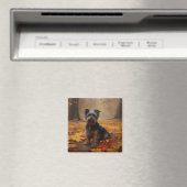 Yorkipoo im Herbstfall Inspiriert Magnet (In Situ (Geschirrspüler))