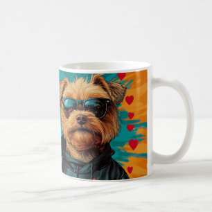 Yorkipoo mit Herz Rosen Valentinstag Kaffeetasse