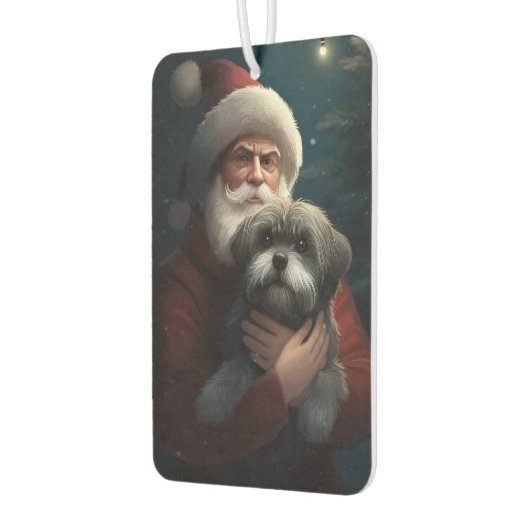 Yorkipoo mit Weihnachtsfeiern Autolufterfrischer (Links)