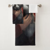 Yorkipoo mit Weihnachtsfeiern Badhandtuch Set (Insitu)