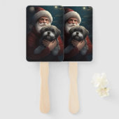 Yorkipoo mit Weihnachtsfeiern Fächer (Vorne und Hinten)