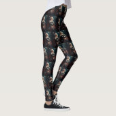 Yorkipoo mit Weihnachtsfeiern Leggings (Rechts)