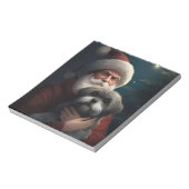 Yorkipoo mit Weihnachtsfeiern Notizblock (Rotiert)