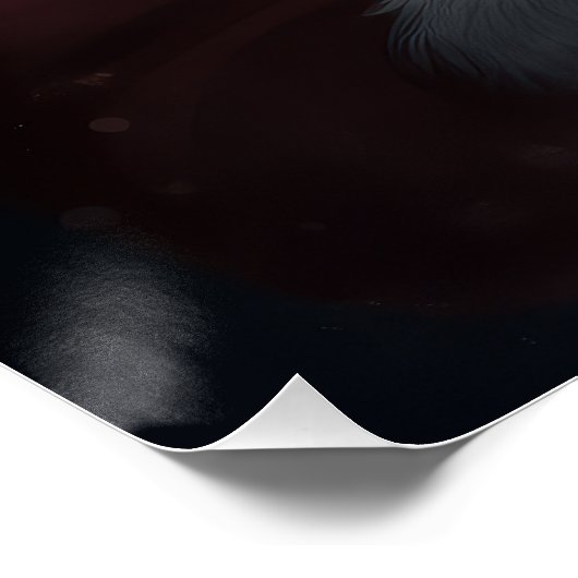 Yorkipoo mit Weihnachtsfeiern Poster (Ecke)