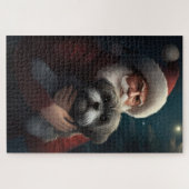 Yorkipoo mit Weihnachtsfeiern Puzzle (Horizontal)