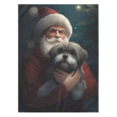 Yorkipoo mit Weihnachtsfeiern Tischdecke (Vorderseite)