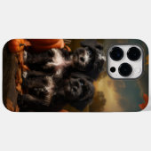Yorkipoo Puppy Autumn Delight Pumpkin Case-Mate iPhone Hülle (Rückseite (Horizontal))