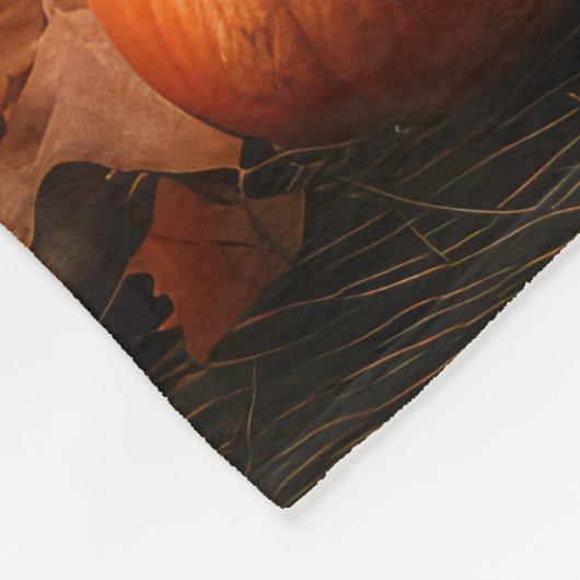 Yorkipoo Puppy Autumn Delight Pumpkin Fleecedecke (Ecke)