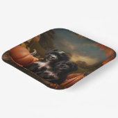 Yorkipoo Puppy Autumn Delight Pumpkin Pappteller (Gewinkelt)