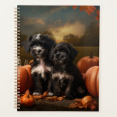 Yorkipoo Puppy Autumn Delight Pumpkin Planer (Vorderseite)