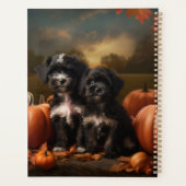 Yorkipoo Puppy Autumn Delight Pumpkin Planer (Rückseite)