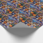 Yorkipoo Trick-or-Treating in Halloween-Kostümen Geschenkpapier (Ecke)