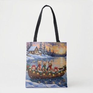 Yorkipoo-Weihnachtsboot-Feiertag Tasche
