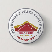 Yorkshire 3 Peaks Challenge Hiking Route Button (Vorderseite)