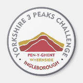 Yorkshire 3 Peaks Challenge Hiking Route Magnet (Vorne)