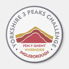 Yorkshire 3 Peaks Challenge Hiking Route Magnet