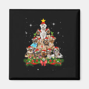 Yorkshire Christmas Dog Tree Funny Dog T-Shirts Ch Magnet