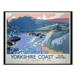 Yorkshire Coast by Whitby England Fotodruck