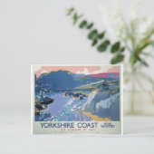 Yorkshire Coast Vintage Travel Postcard Postkarte (Stehend Vorderseite)