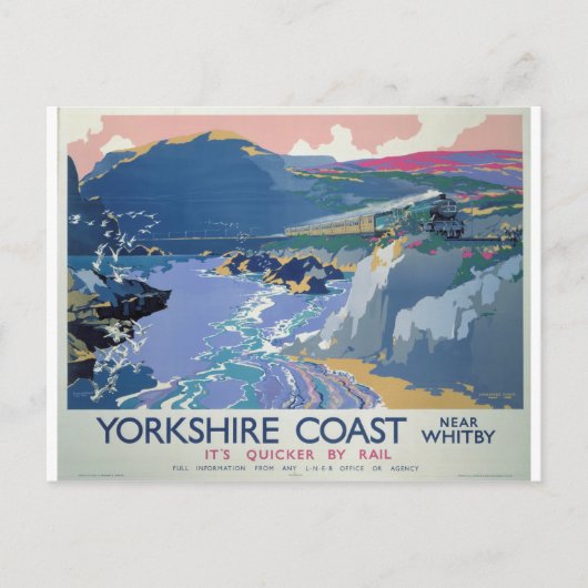 Yorkshire Coast Vintage Travel Postcard Postkarte (Vorderseite)