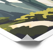 Yorkshire Dales Artwork Travel Place Illustration Poster (Ecke)