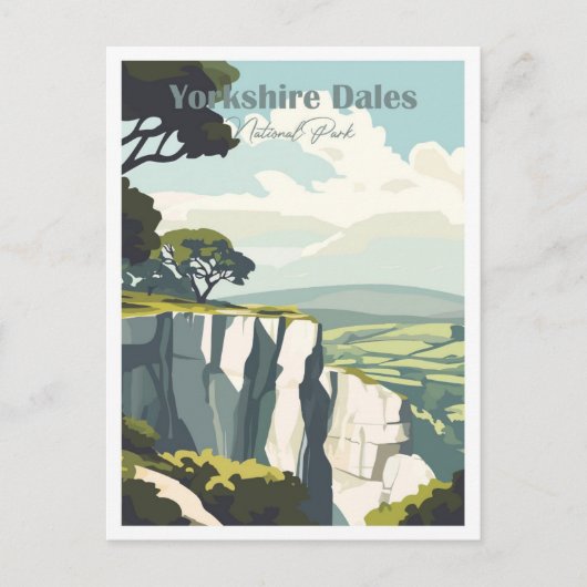 Yorkshire Dales Artwork Travel Place Illustration Postkarte (Vorderseite)