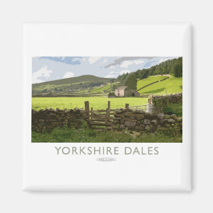 Yorkshire Dales Eisenbahnplakat Magnet