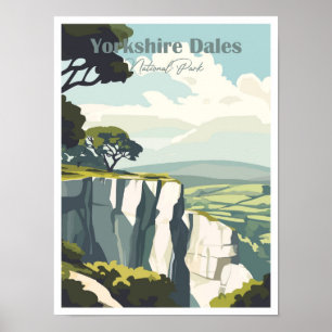 Yorkshire Dales Kunstwerk Reiseort Illustration Poster
