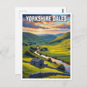 Yorkshire Dales National Park England Travel Postkarte (Vorne/Hinten)