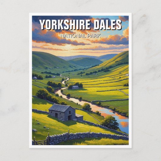 Yorkshire Dales National Park England Travel Postkarte (Vorderseite)