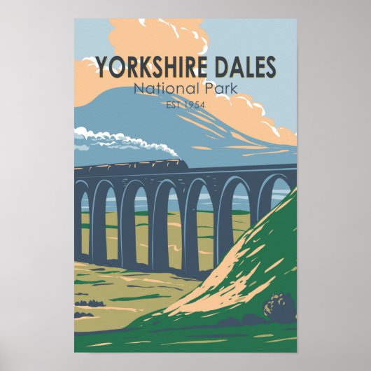 Yorkshire Dales National Park England Vintag Poster (Vorne)