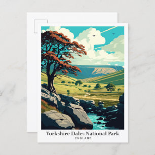 Yorkshire Dales National Park - Illustration Postkarte