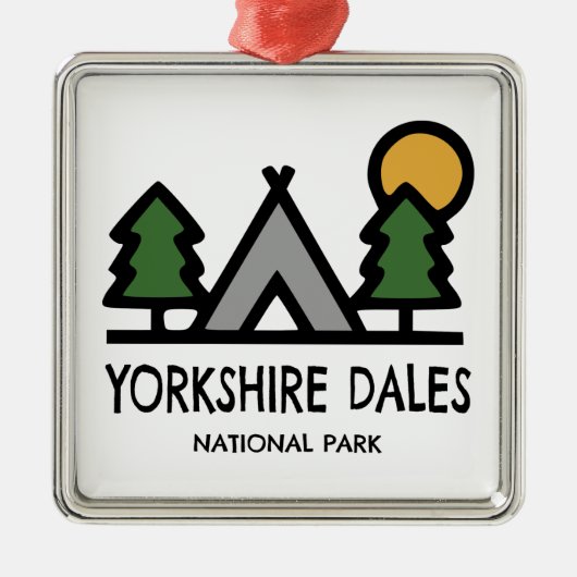Yorkshire Dales National Park Ornament Aus Metall (Vorne)