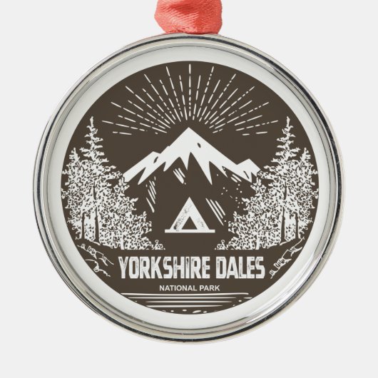 Yorkshire Dales National Park Ornament Aus Metall (Vorne)