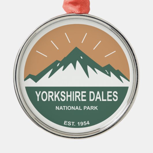 Yorkshire Dales National Park Ornament Aus Metall (Vorne)