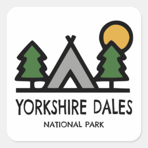Yorkshire Dales National Park Quadratischer Aufkleber