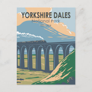 Yorkshire Dales Nationalpark England Vintage Postkarte