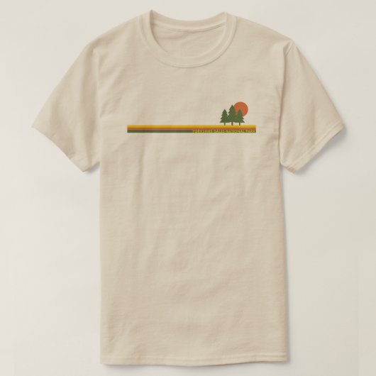 Yorkshire Dales Nationalpark Pine Trees Sun T-Shirt (Design vorne)