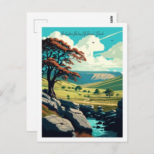 Yorkshire Dales Nationalpark Vintage Postkarte (Vorne/Hinten)