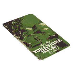 Yorkshire Dales Reisen im Vintage-Stil Poster Magnet