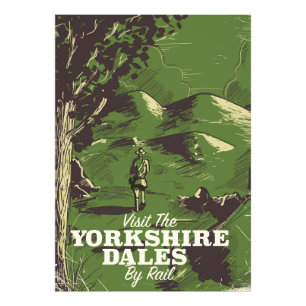 Yorkshire Dales-Reiseplakat im Vintage-Stil auf Le Fotodruck