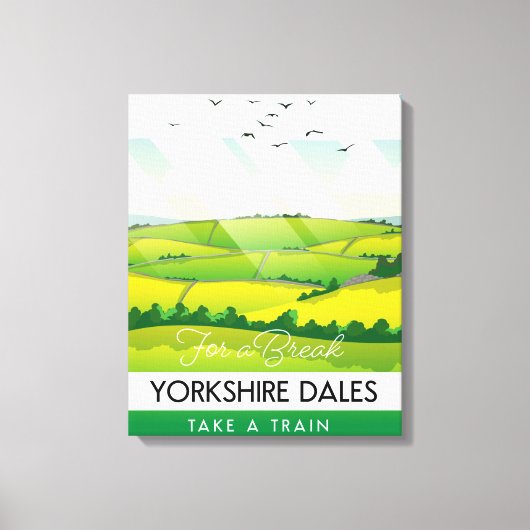 Yorkshire Dales Reiseplakat. Leinwanddruck (Vorderseite)