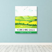Yorkshire Dales Reiseplakat. Leinwanddruck (Insitu (Holzboden))