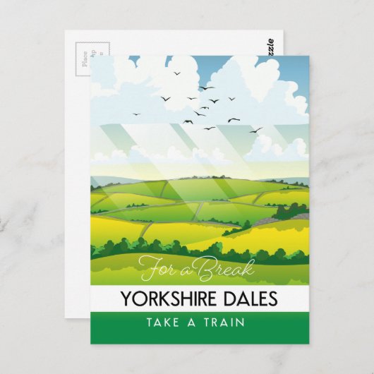 Yorkshire Dales Reiseplakat. Postkarte (Vorne/Hinten)