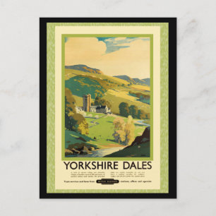 Yorkshire Dales Reiseplakat Postkarte