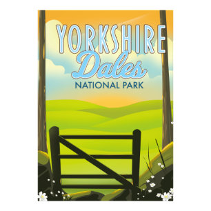 Yorkshire dales Vintage-Reiseplakat Fotodruck