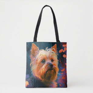 Yorkshire Dog Animal Portrait Painting Pet Zuhause Tasche